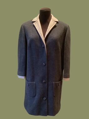 Womens Vintage Butte Knit Wool Coat Sz M